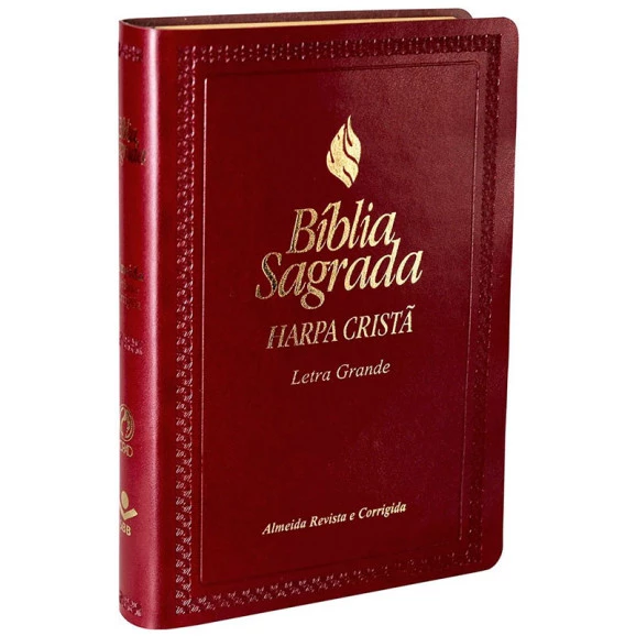 Bíblia Sagrada | RC | Harpa Cristã | Letra Grande | Luxo | Vinho