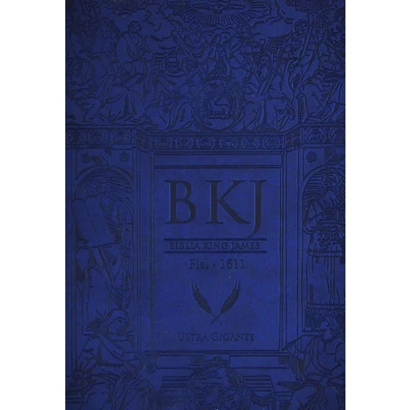 Bíblia | King James Fiel 1611 | Ultra Gigante | Capa Sintética | Azul