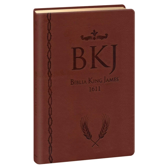 Bíblia Sagrada | King James Fiel 1611 | Letra Média | Luxo | Marrom | Ultra Fina