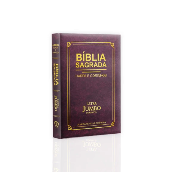 Bíblia Sagrada | Com Harpa e Corinhos | RC | Edição Luxo  |  Letra Jumbo | Bordô