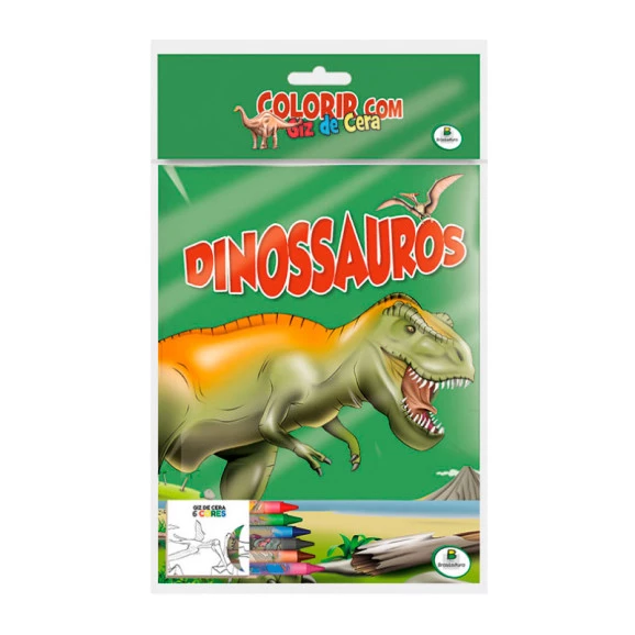 Colorir Com Giz de Cera | Dinossauros | Brasileitura