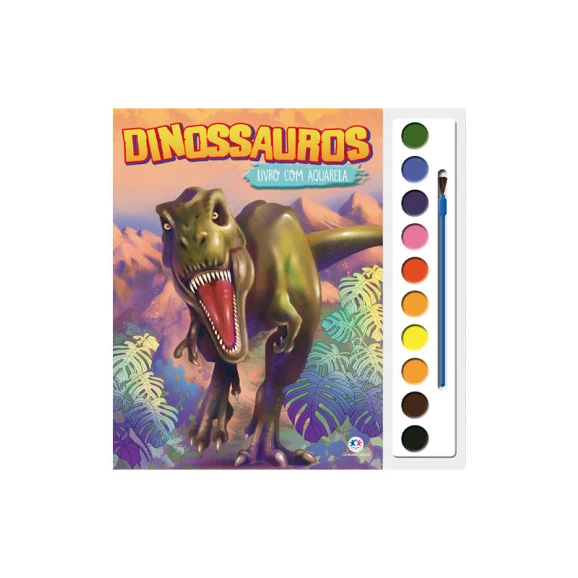 Livro com Aquarela | Dinossauros | Ciranda Cultural