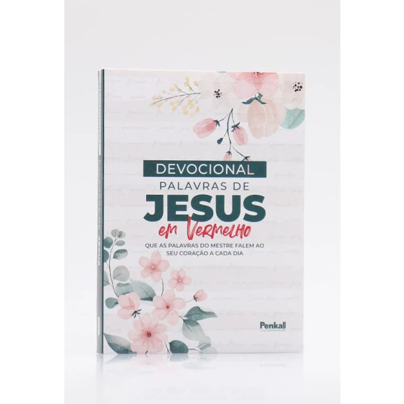 Devocional Palavras de Jesus em Vermelho | Floral Branca