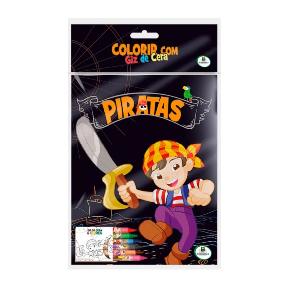 Colorir Com Giz de Cera | Piratas | Brasileitura