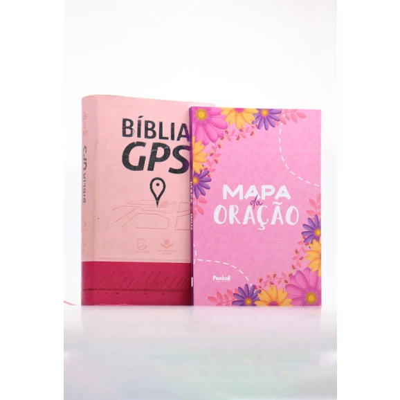 Kit Bíblia GPS NTLH | Rosa Pink + Mapa da Oração Rosa | A Direção Certa 