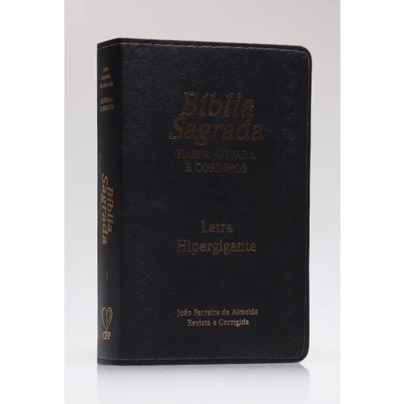 Bíblia Sagrada | RC | Harpa Avivada e Corinhos | Letra Hipergigante | Luxo | Preta | Índice
