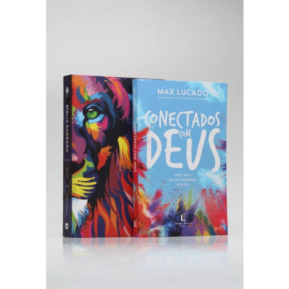 Kit Bíblia Sagrada | NVT | Lion Color + Conectados Com Deus