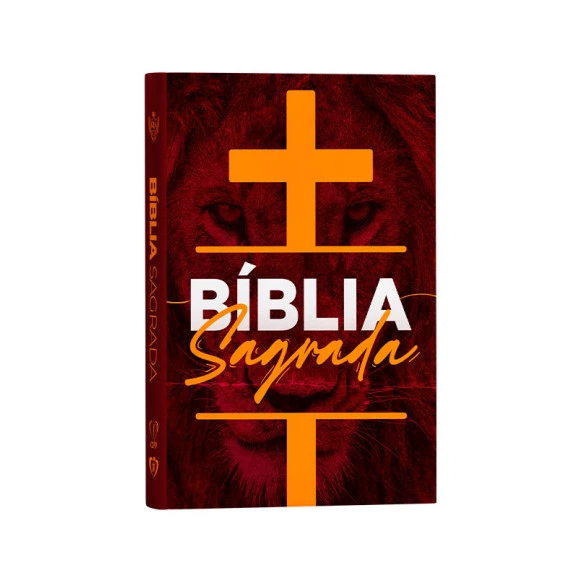 Bíblia Sagrada | King James | Letra Normal | Capa Dura | Leão Cruz | Slim 