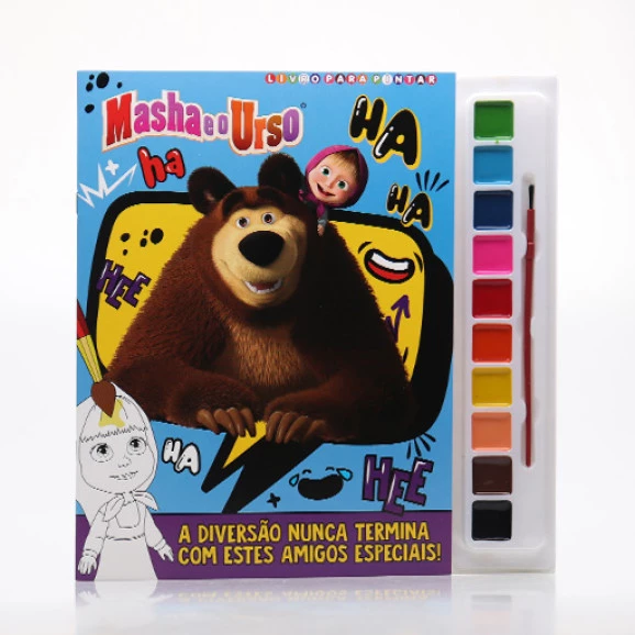 Masha e o Urso | Livro para Pintar com Aquarela 