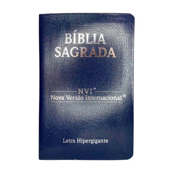 Bíblia Sagrada | NVI | Letra Hipergigante | Capa Luxo | Azul