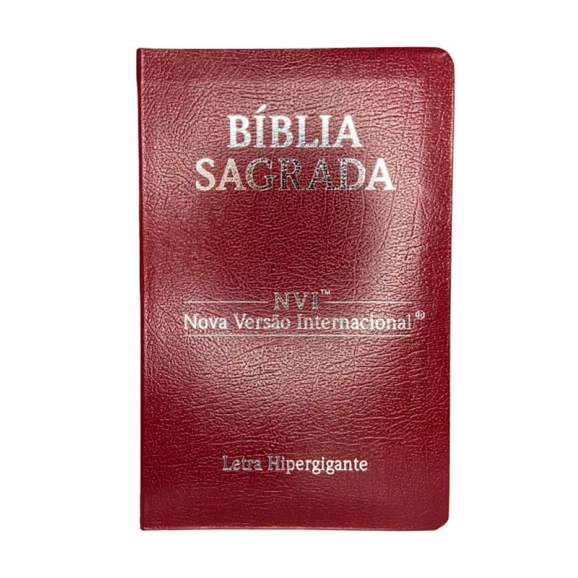  Bíblia Sagrada | NVI | Letra Hipergigante | Capa Luxo | Bordô