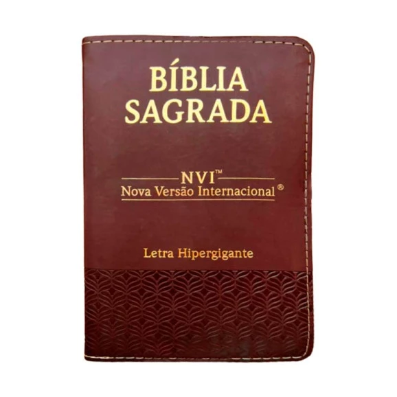 Bíblia Sagrada | NVI | Letra Hipergigante | Capa PU Luxo | Marrom