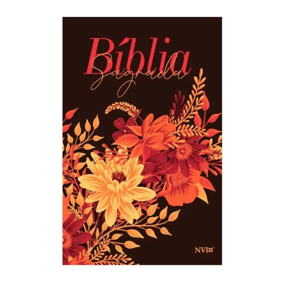 Bíblia Sagrada | NVI | Capa Flexível | Letra Normal | Buquê de Flores 