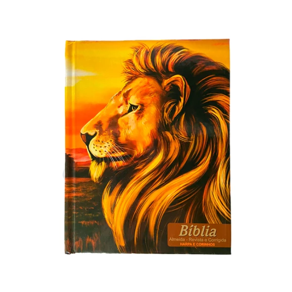 Bíblia Sagrada | ARC | Letra Grande | Capa Dura com Harpa | Leão Paisagem