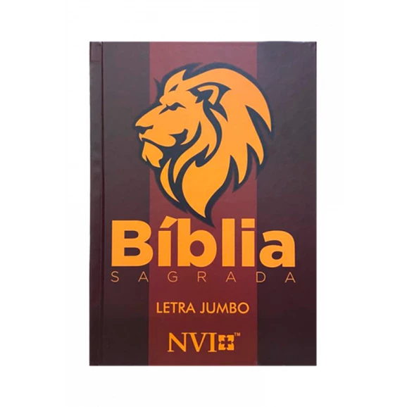 Bíblia Sagrada | Letra Jumbo | NVI | Capa Dura | Leão Figura