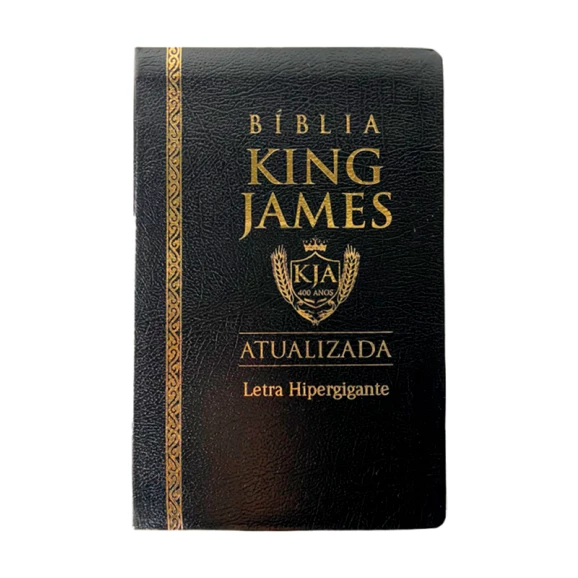 Bíblia King James Atualizada | KJA | Letra Hipergigante | Capa Coverbook Preta