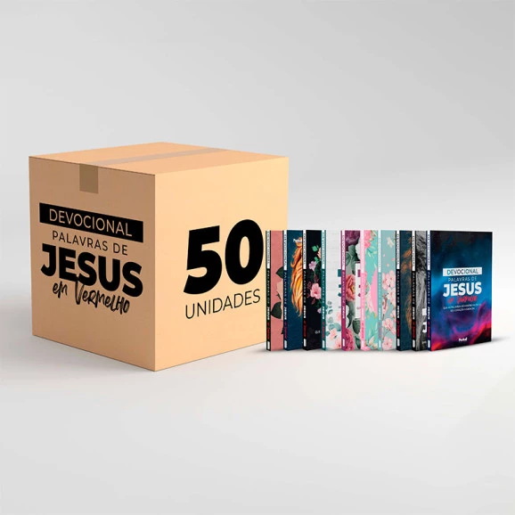 Kit 50 Livros | Devocional Palavras de Jesus em Vermelho 