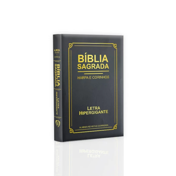Bíblia Sagrada | Com Harpa e Corinhos | RC | Edição Luxo  |  Letra Hipergigante | Preto