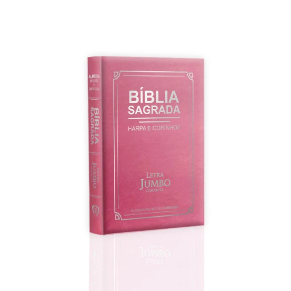 Bíblia Sagrada | Com Harpa e Corinhos | RC | Edição Luxo | Letra Jumbo | Rosa