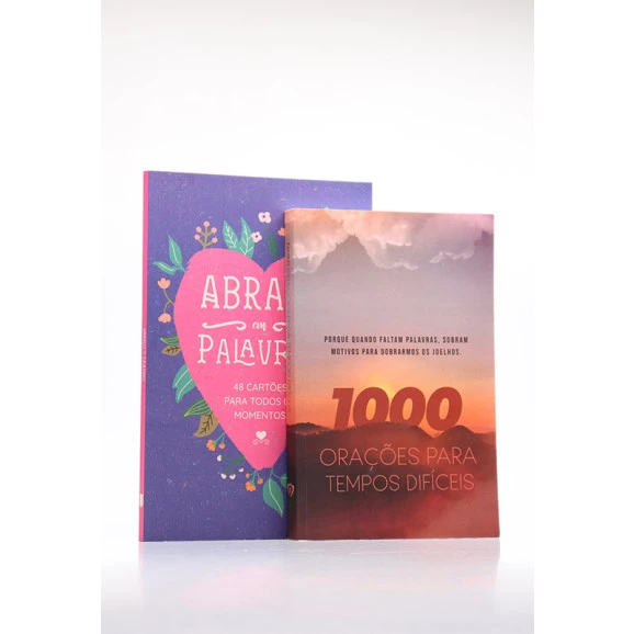 1000 Orações Para Tempos Difíceis + 48  Cartões Para Todos os Momentos | Abraço em Palavras | Dar e Receber 