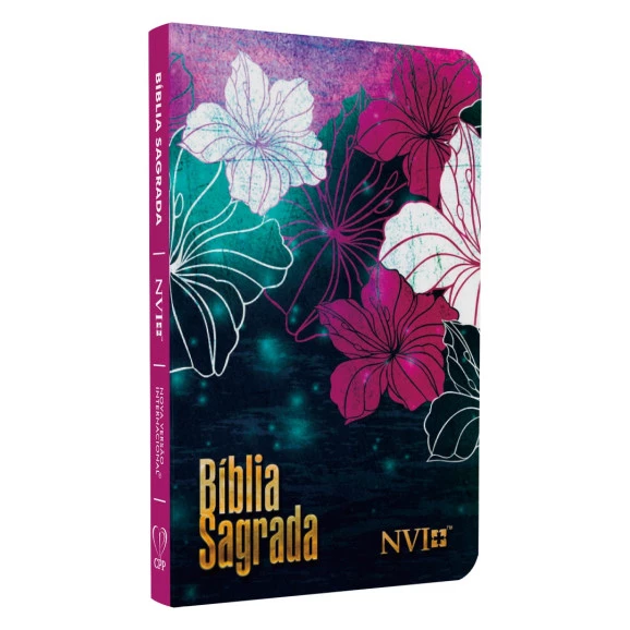 Bíblia NVI Slim | Capa Dura | Floral Magenta