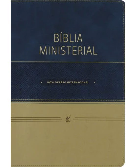 Bíblia de Estudo Ministerial | NVI | Letra Normal | Luxo | Azul/Bege