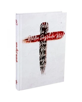 Bíblia Sagrada |Capa ilustrada branca com Cruz | Nova Almeida Atualizada (NAA)