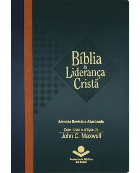 Bíblia De Estudo Da Liderança Cristã | RA | Luxo | Verde/Marrom