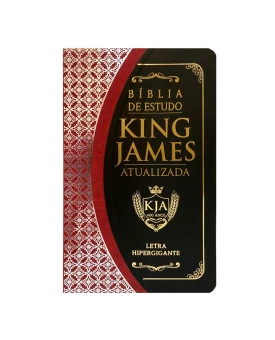 Bíblia de Estudo KJA | King James Atualizada | Letra Hipergigante | Capa Dura | Preto e Bordo