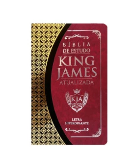 Bíblia de Estudo KJA | King James Atualizada | Letra Hipergigante | Capa Dura | Bordo e Preto