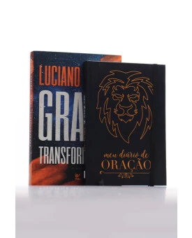 Kit Graça Transformadora Luciano Subirá + Meu Diário de Oração Leão Ilustrado Azul | Segurança e Oração