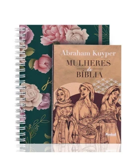Kit Planner Minha Jornada Diária | Verde Rosas + Mulheres da Bíblia | Abraham Kuyper | Em Busca da Palavra 