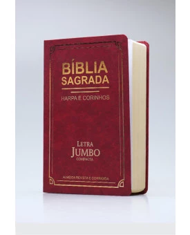 Bíblia Sagrada | Com Harpa e Corinhos | RC | Edição Luxo  |  Letra Jumbo | Vermelha