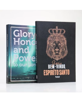 Kit Bíblia Glory Honor and Power + Diário Bem-Vindo Espírito Leão