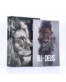 Kit Bíblia Sagrada | KJA | Letra Hipergigante + Eu e Deus | Leão Hebraico | Performados No Espírito 