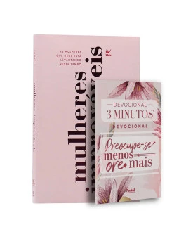 Kit 2 Livros | Mulheres Improváveis | Viviane Martinello	+ Devocional 3 Minutos | Preocupe-se Menos, Ore Mais | Amarílis | Mulheres Confiantes
