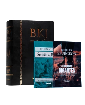 Kit Bíblia de Estudo King James Holman + Sermão Do Monte + Derrubando Gigantes | Encontro Com Jesus