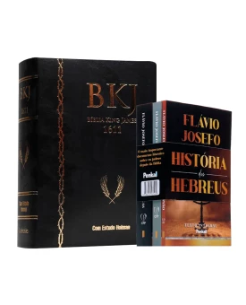 Kit Bíblia de Estudo King James Holman + Box 3 Livros Histórias Dos Hebreus | Sagradas Escrituras