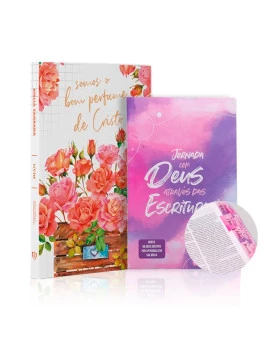 Kit Bíblia NVI Slim Bom Perfume de Cristo + Abas Adesivas | Jornada Vitoriosa (padrão)
