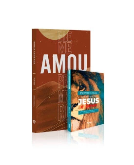 Kit Bíblia NVI Slim Ele Me Amou Primeiro + Devocional Palavras de Jesus em Vermelho | Oração e Saudação (padrão)