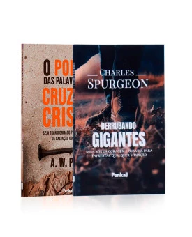 Kit 2 Livros | O Poder das Palavras da Cruz de Cristo | A. W. Pink + Derrubando Gigantes | Charles Spurgeon | A Força da Palavra: Superando Gigantes na Cruz