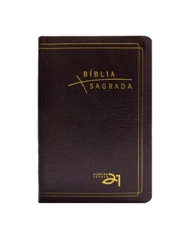 Bíblia Sagrada AS21 | Letra Média | Luxo | Couro Bonded | Bordô | Com Referências Cruzadas