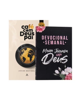 Kit Café Com Deus Pai 2024 + Devocional Semanal Minha Jornada com Deus | Flores Cruz