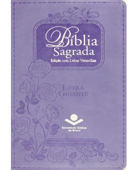 Bíblia Sagrada | RC | Letra Gigante | Emborrachada | Violeta | Luxo | letras vermelhas