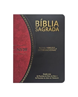 Bíblia Sagrada Slim | NVI | Preto e Bordô | Luxo