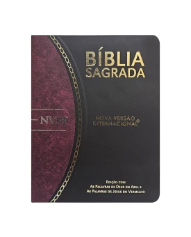 Bíblia Sagrada Slim | NVI | Preto e Vinho | Luxo