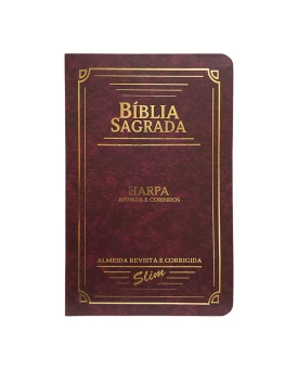Biblia Sagrada Slim| ARC |Capa PU Vinho|Semi Flexivel