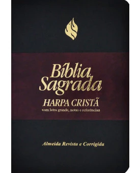 Bíblia Sagrada | RC | Harpa Cristã | Letra Grande | Luxo | Preta | Vinho