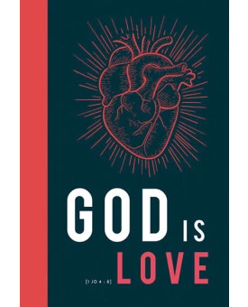 Bíblia God is Love | Coração | Capa Dura | Azul
