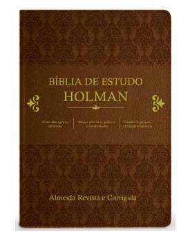 Bíblia de Estudo Holman | RC | Couro | Marrom
